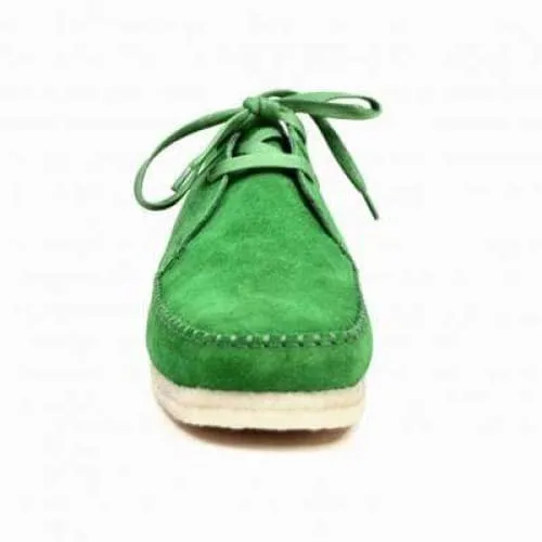 British Walkers Somerset Weaver Low Top Style Men's Light Green Suede Crepe Sole