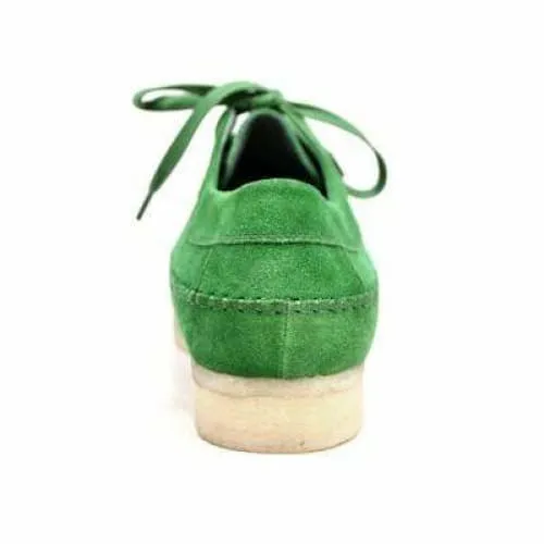British Walkers Somerset Weaver Low Top Style Men's Light Green Suede Crepe Sole