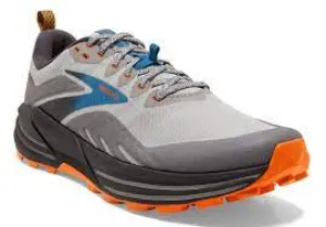BROOKS MENS CASCADIA 16 TRAIL (OYSTER MUSHROOM/ALLOY/ORANGE)