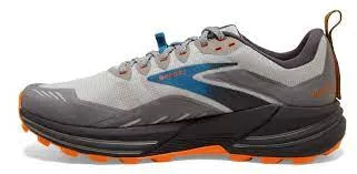 BROOKS MENS CASCADIA 16 TRAIL (OYSTER MUSHROOM/ALLOY/ORANGE)
