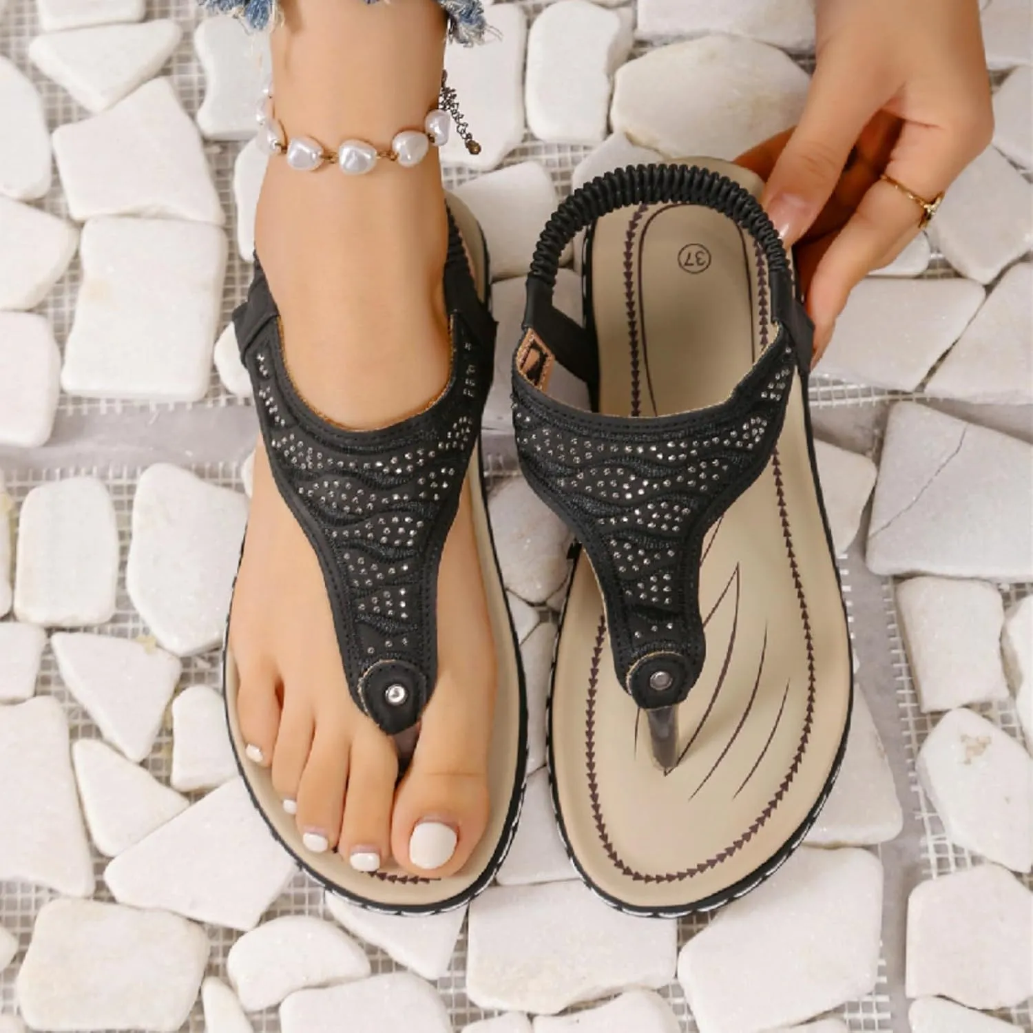 Brown Flip Flops Women Arch Support Sandals Orthotic Adjustable Thong Beach Vacation Shoes Dressy Hiking Workout Sandal