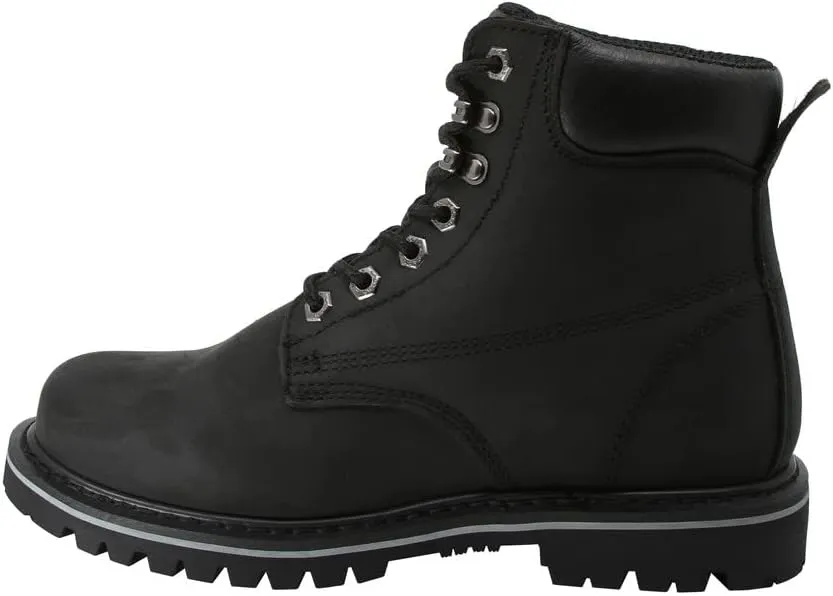 Cactus Mens 611 Insulated Soft Toe 6 Construction Roofing Work Boots Nubuck Leather Rubber Sole Comfortable Industrial Construction Boots