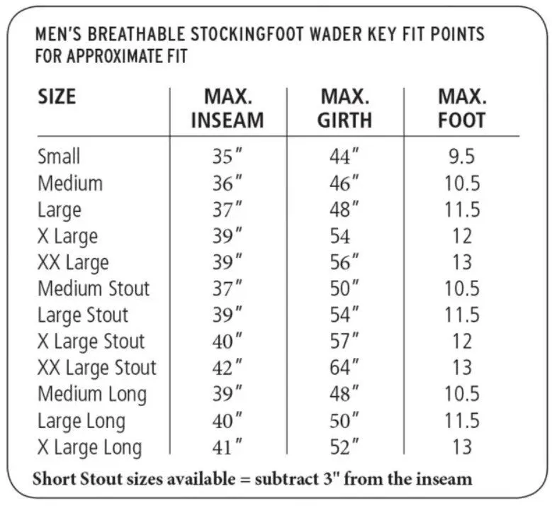 Caddis Breathable Stockingfoot Waders - Short Stout - Tan/Black