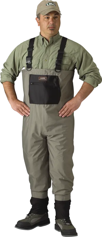 Caddis Breathable Stockingfoot Waders - Short Stout - Tan/Black