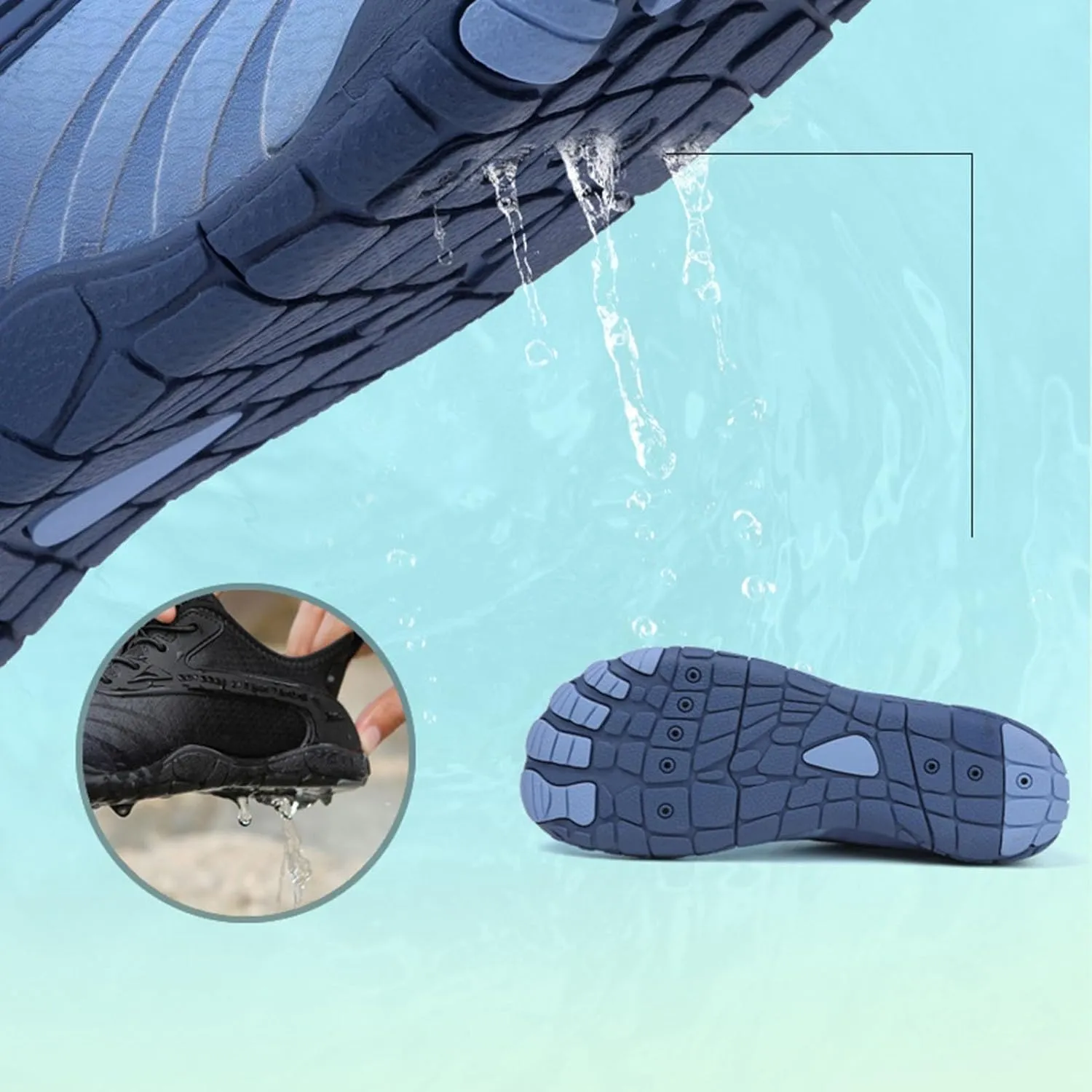 Casual Water Shoes for Women Men Quick Drying, Breathable Mesh Hiking Barefoot Water Shoes, Gym Workout Outdoor Sports Surf Yoga Beach Walking