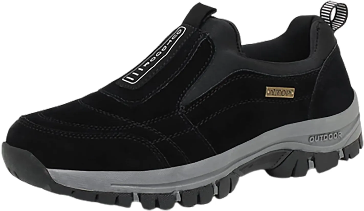 Cathalem Hiking Shoes for Men Comfortable Waterproof Breathable Orthopedic Walking Hiking Shoes Walking Orthopedic Shoes