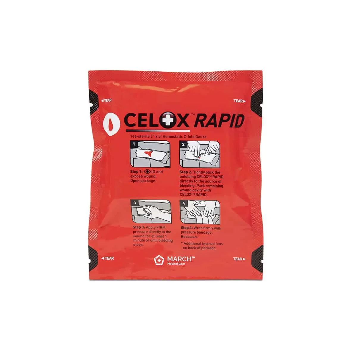 CELOX RAPID Hemostatic Wound Packing Gauze