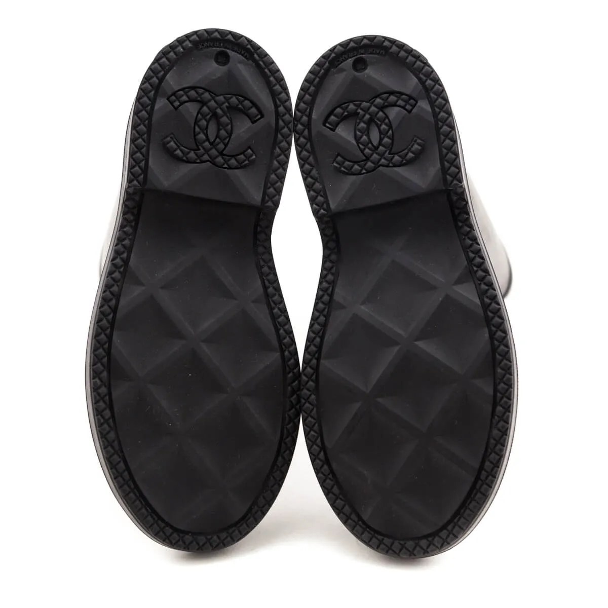 Chanel Black Rubber CC Rain Boot Size US 6 | EU 36