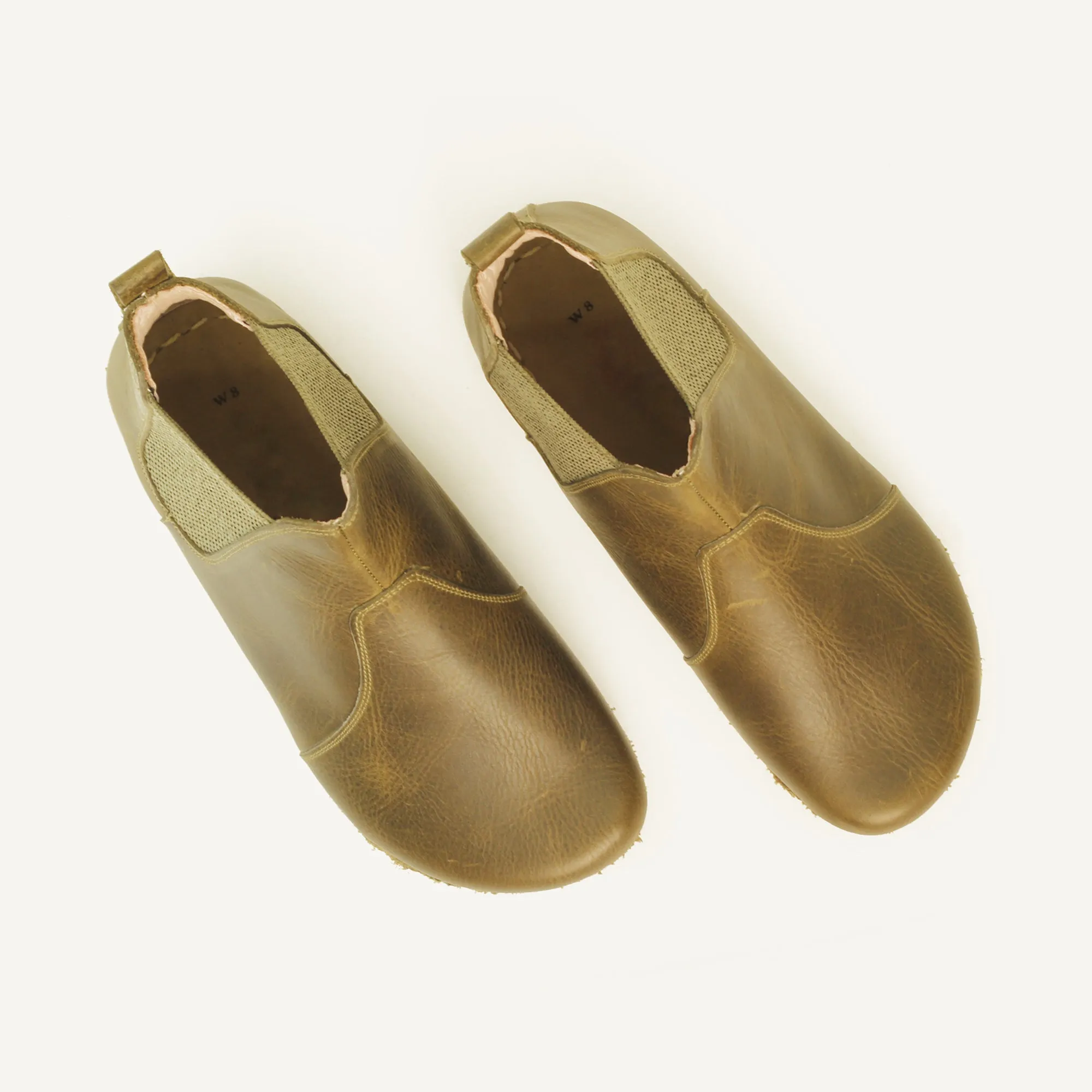 Chelsea Barefoot Boots Military Green Handmade Men's