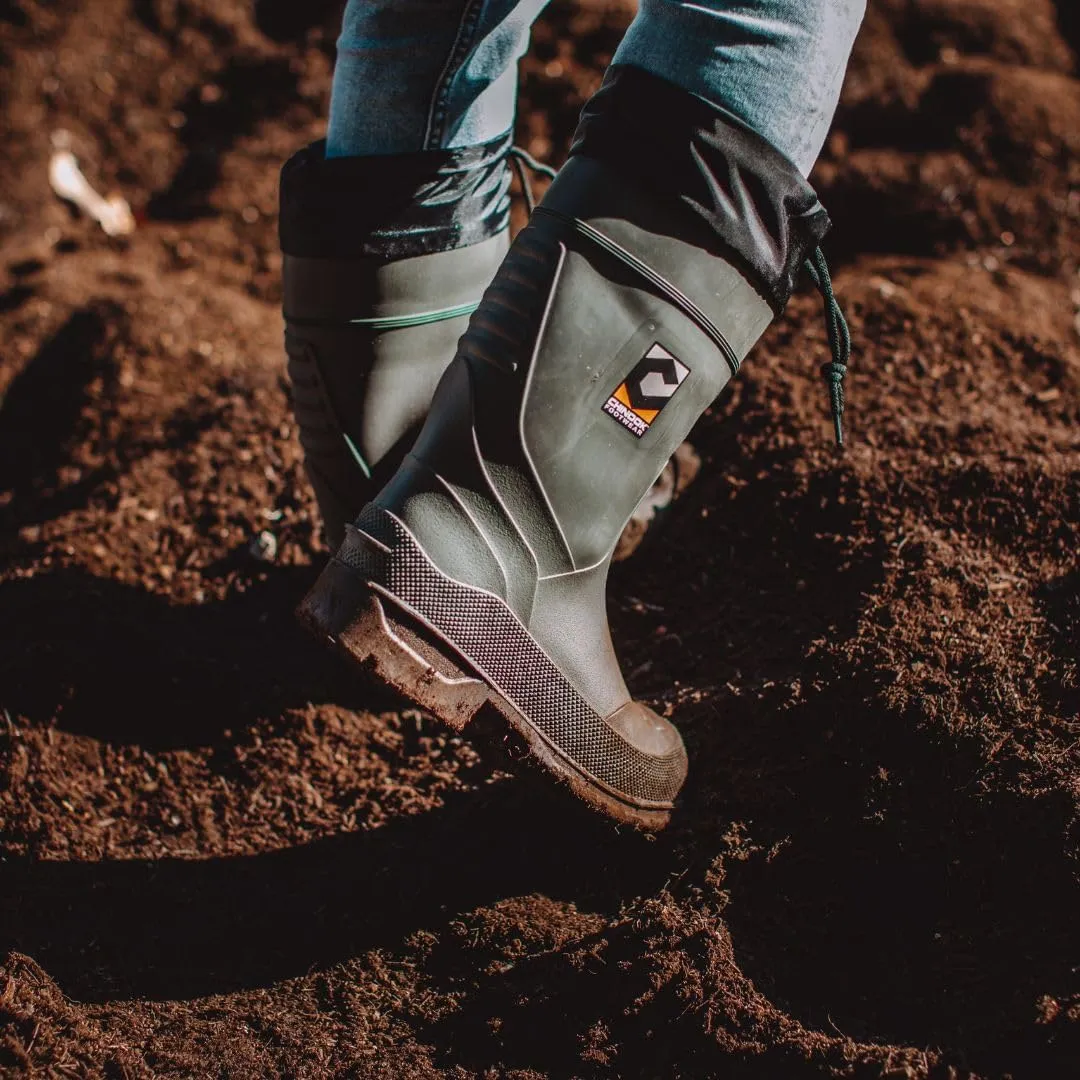 Chinook Footwear Badaxe Waterproof Rubber Boot  Green