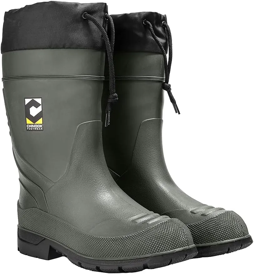 Chinook Footwear Badaxe Waterproof Rubber Boot  Green