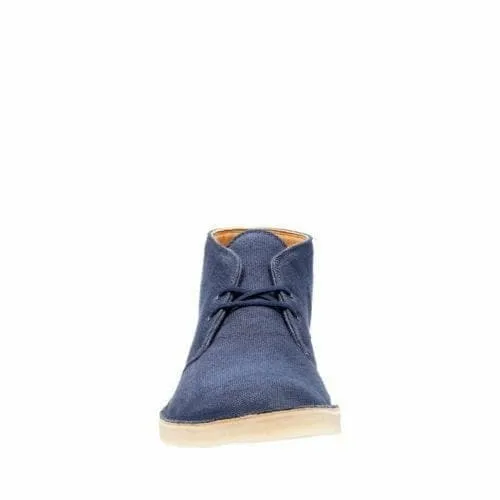 Clarks Originals Desert Boots Men's Navy Blue Fabric 26131980