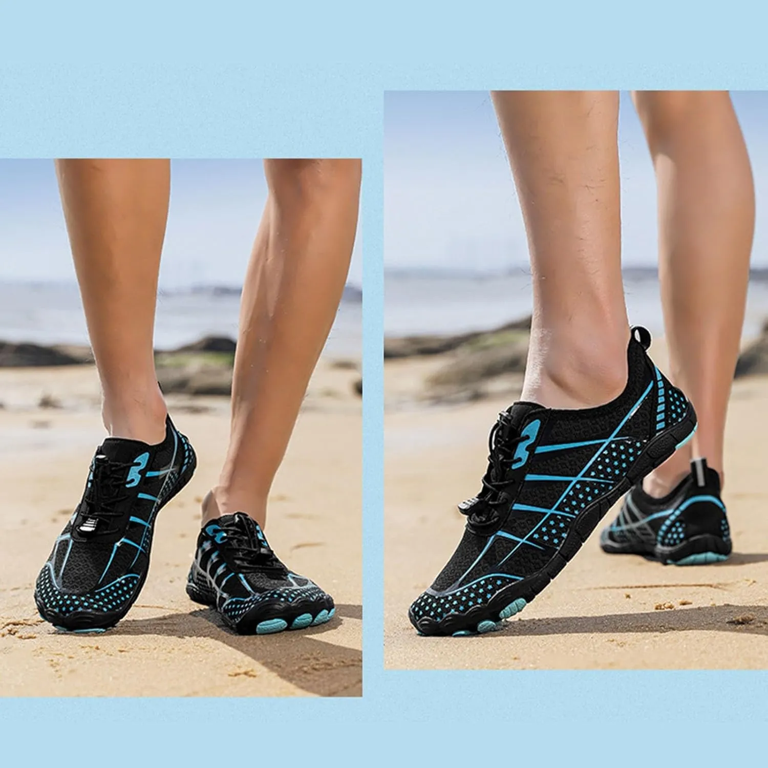 Comfortable Water Shoes for Women Men Quick Drying,Sports Wide Toe Hiking Barefoot Water Shoes, Outdoor Waders with Drainage