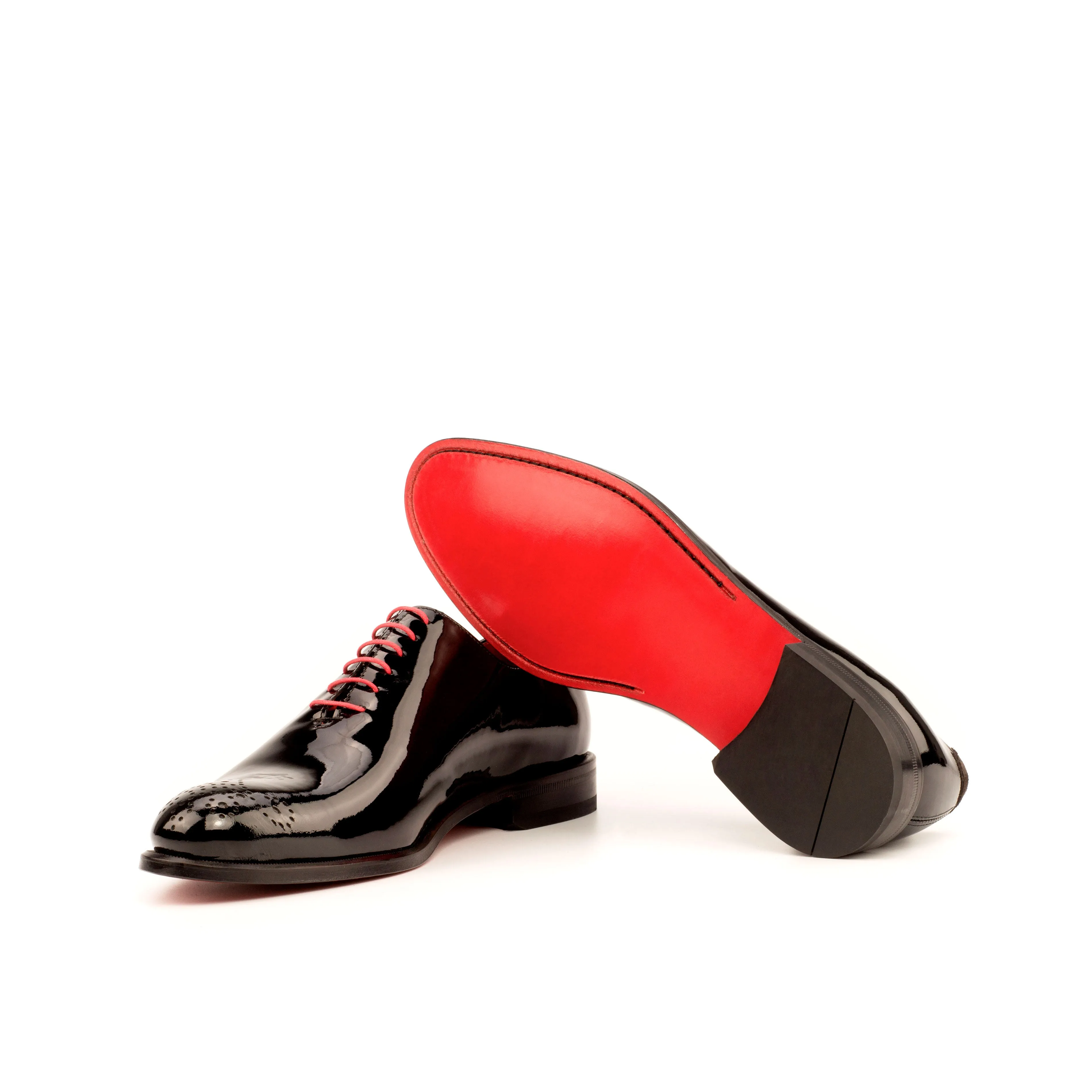 Como Balbianello Men's Shoes Suede / Patent Leather Whole-Cut Oxford (CM1014)