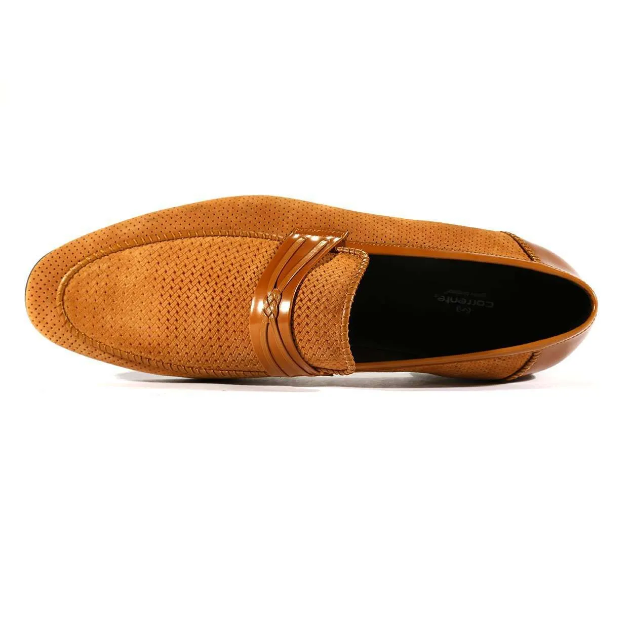 Corrente C132-3417HS Men's Designer Shoes Tobacco Suede Leather Loafers (CRT1000)