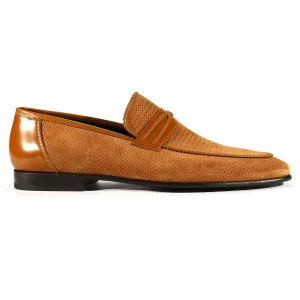 Corrente C132-3417HS Men's Designer Shoes Tobacco Suede Leather Loafers (CRT1000)