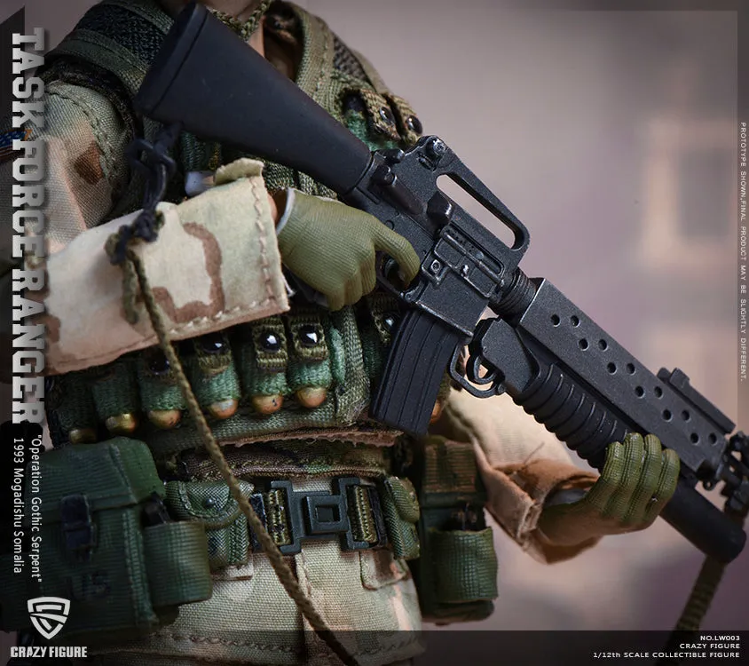CRAZY FIGURE LW003 US Military 75th Rangers Regiment - Grenadier 1/12 Scale Figure