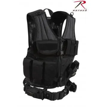Cross Draw MOLLE Tactical Vest Black