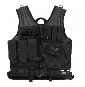 Cross Draw MOLLE Tactical Vest Black