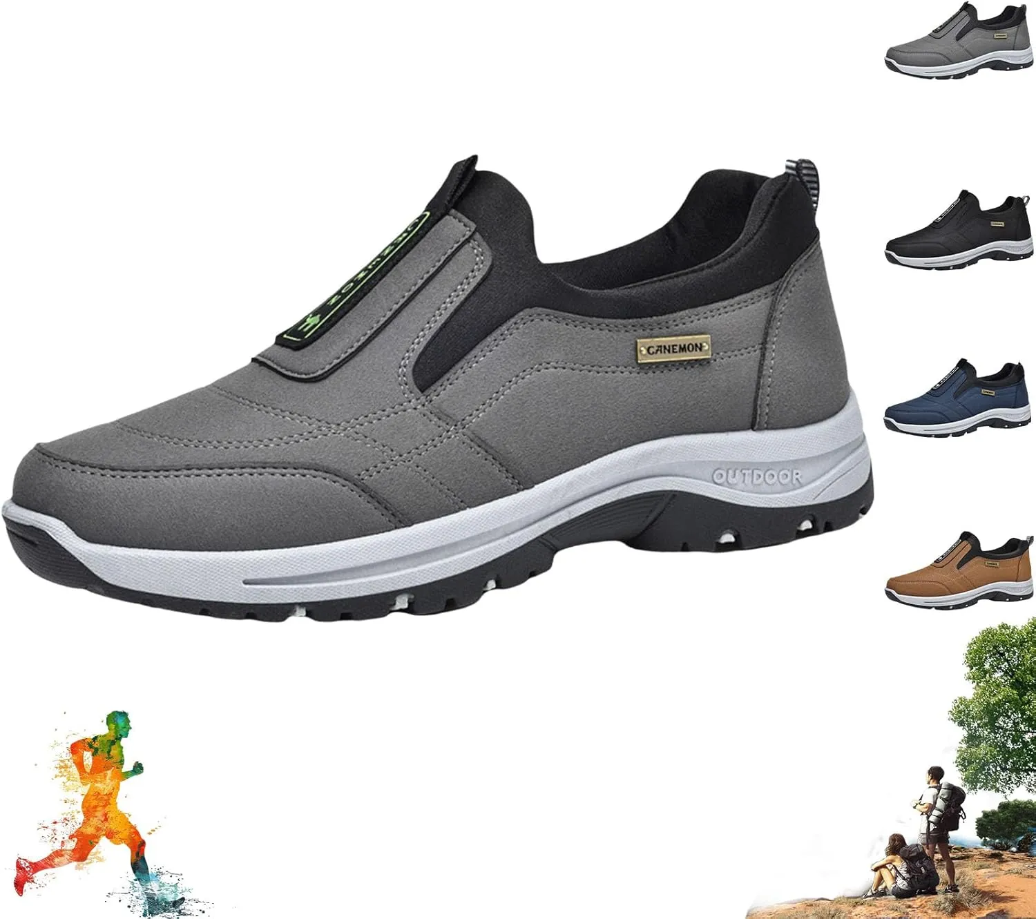 Daladder Walking Shoes, Daladder Orthopedic Shoes, Comfortable Waterproof Hiking Shoes for Men, Orthopedic Shoes for Men