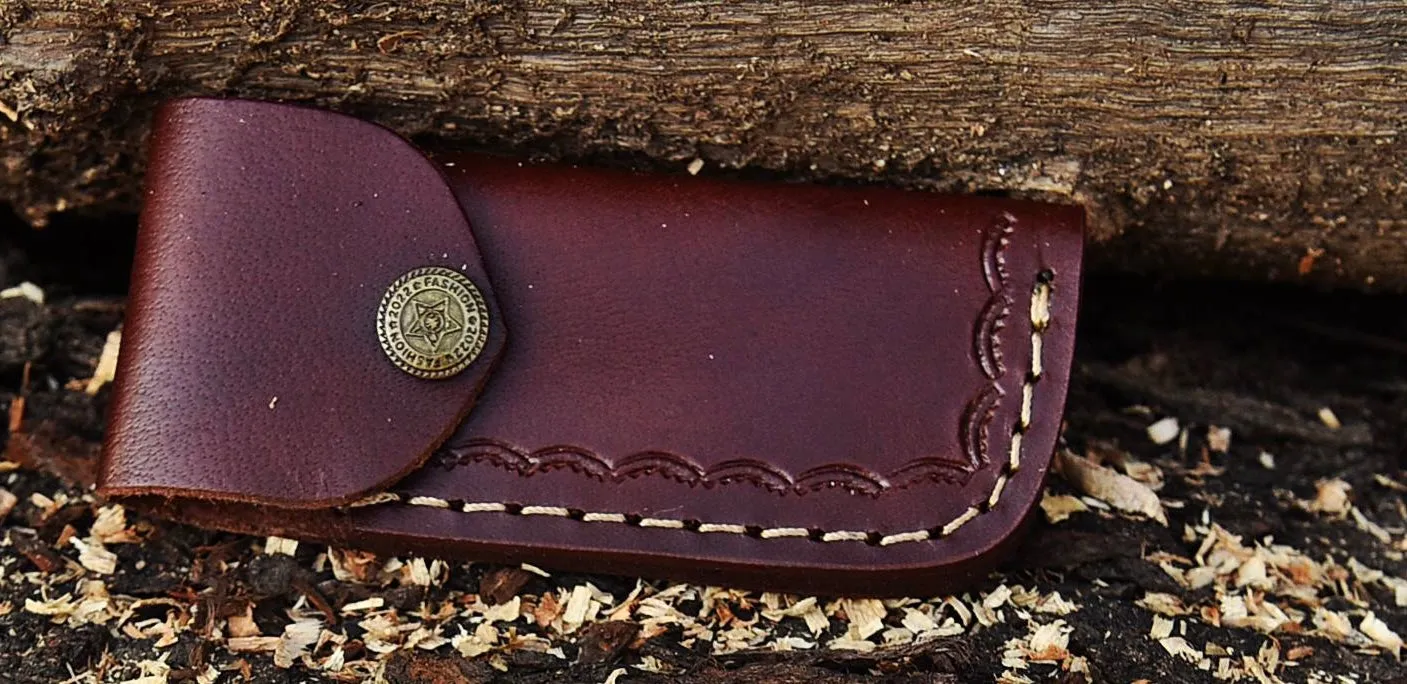 Damascus Folding Blade Knife - 7" Handmade Gift Knife - Hunting Pocket Knife