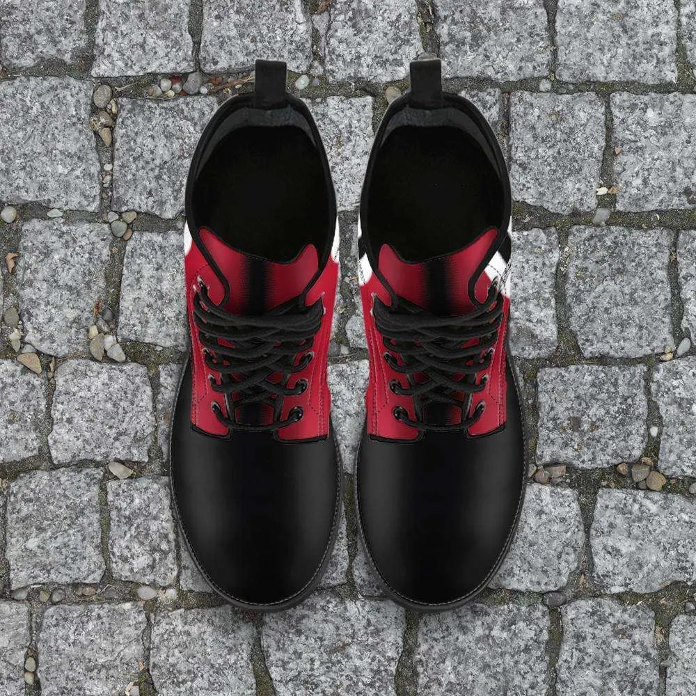 #DawgNation Georgia Faux Leather 7 eye Lace-up Boots