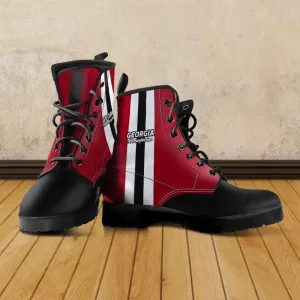 #DawgNation Georgia Faux Leather 7 eye Lace-up Boots