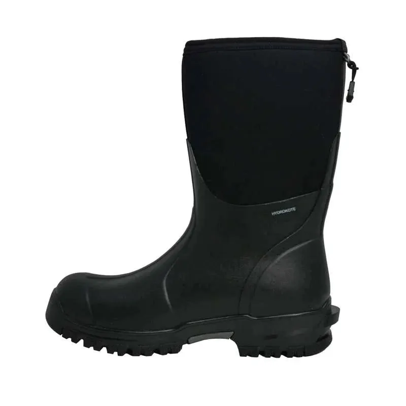 Dryshod Men's Mudcat Mid Rubber Boot - Black/Orange MDC-MM-BK