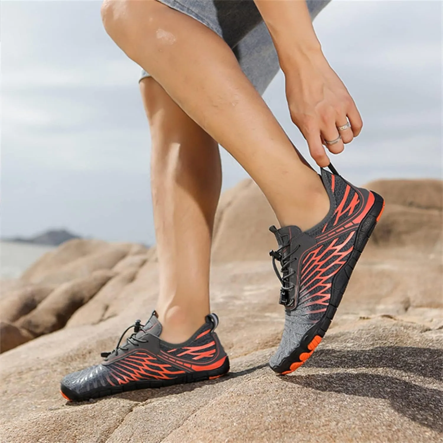 Footwear for Women Men Waterproof Barefoot Shoes Running Breathable Healthy & Non-Slip Hiking Walking Shoes 2025 Summer