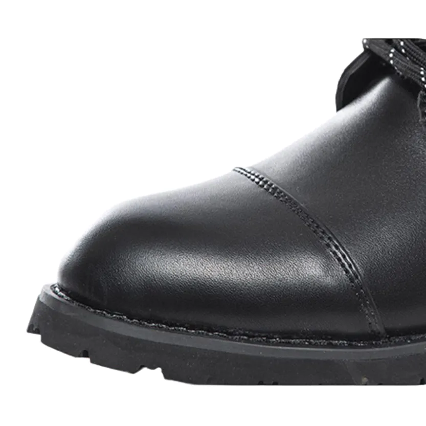 Funki Buys | Boots | Men's Real Leather Rivet Motorcycle Boots