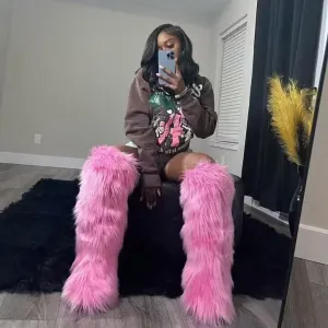 Fur high boots knee high snow boots HPSD326