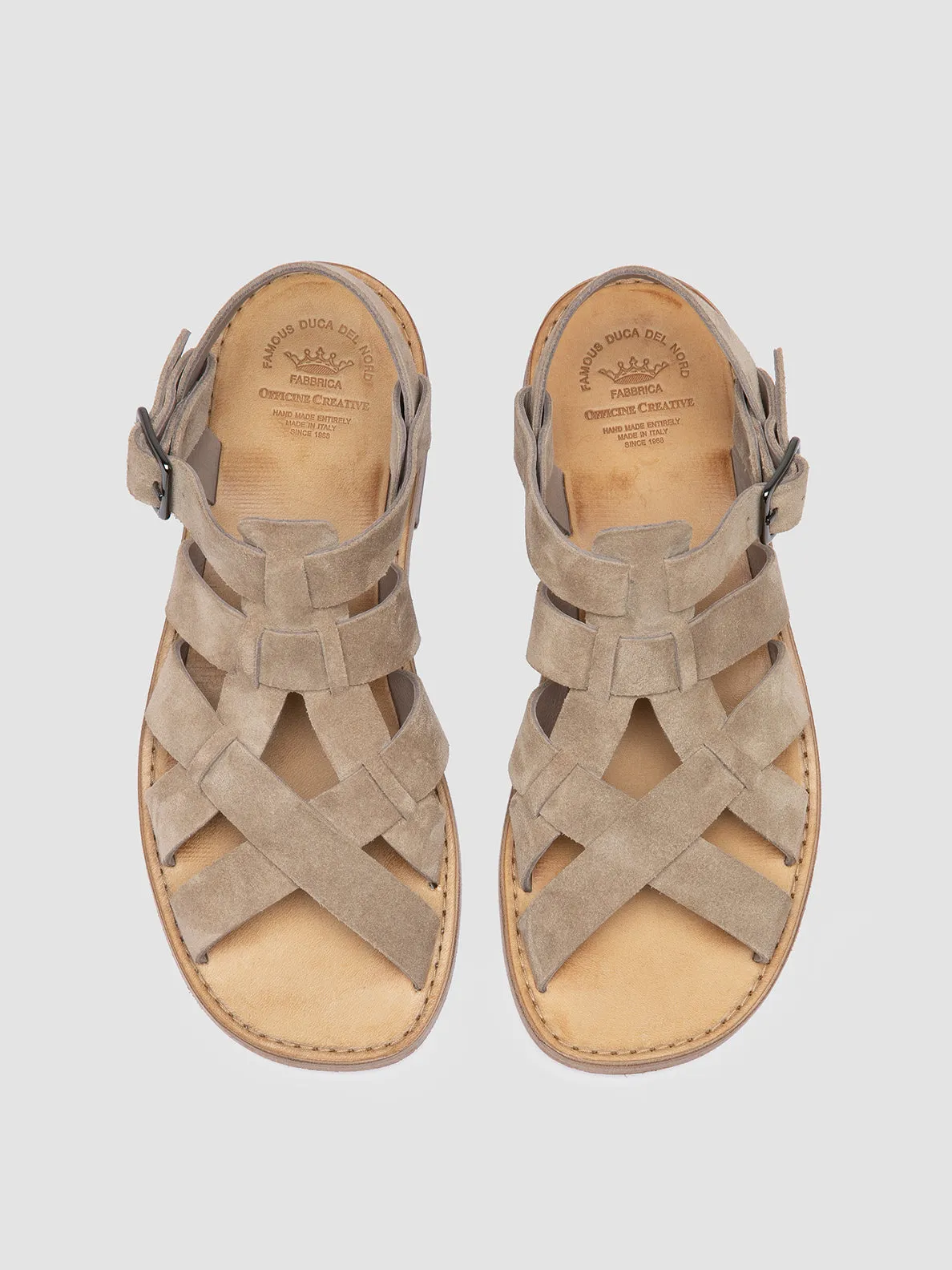 GANEMA 105 - Beige Suede Sandals