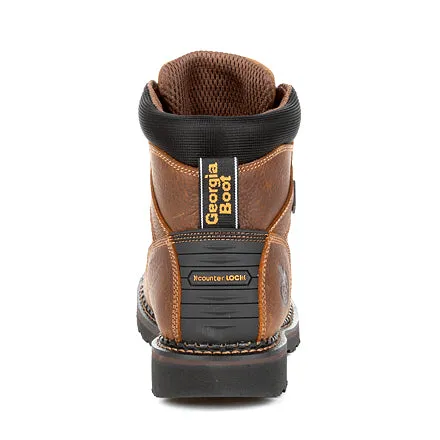 Georgia Men's 6" Giant Revamp Waterproof Steel Toe Work Boot - Brown GB00317