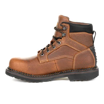 Georgia Men's 6" Giant Revamp Waterproof Steel Toe Work Boot - Brown GB00317