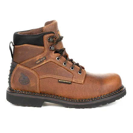 Georgia Men's 6" Giant Revamp Waterproof Steel Toe Work Boot - Brown GB00317