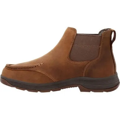 Georgia Men's Athens Superlyte Waterproof Chelsea Work Boot -Brown- GB00548