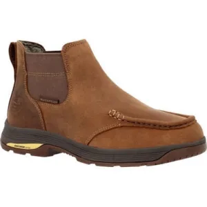 Georgia Men's Athens Superlyte Waterproof Chelsea Work Boot -Brown- GB00548