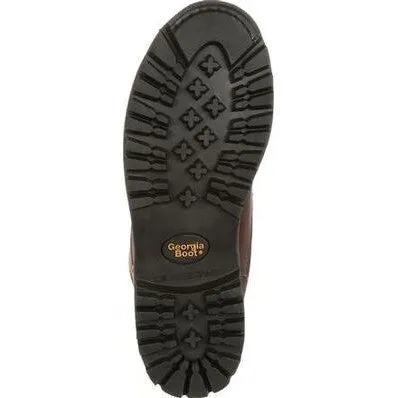 Georgia Men's Logger 8" Steel Toe Waterproof Lace-To-Toe Work Boot- Chocolate- G103