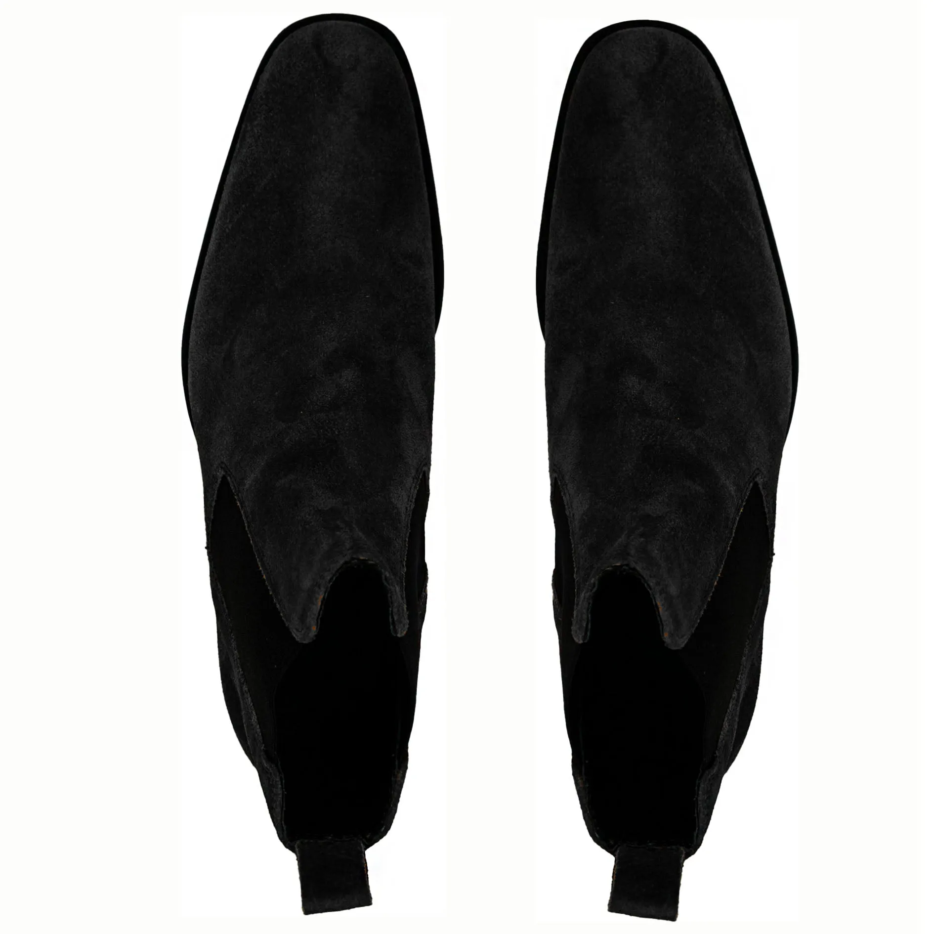 Giovacchini Milano Men's Shoes Black Suede Leather Chealsea Boots (GVCN1005)