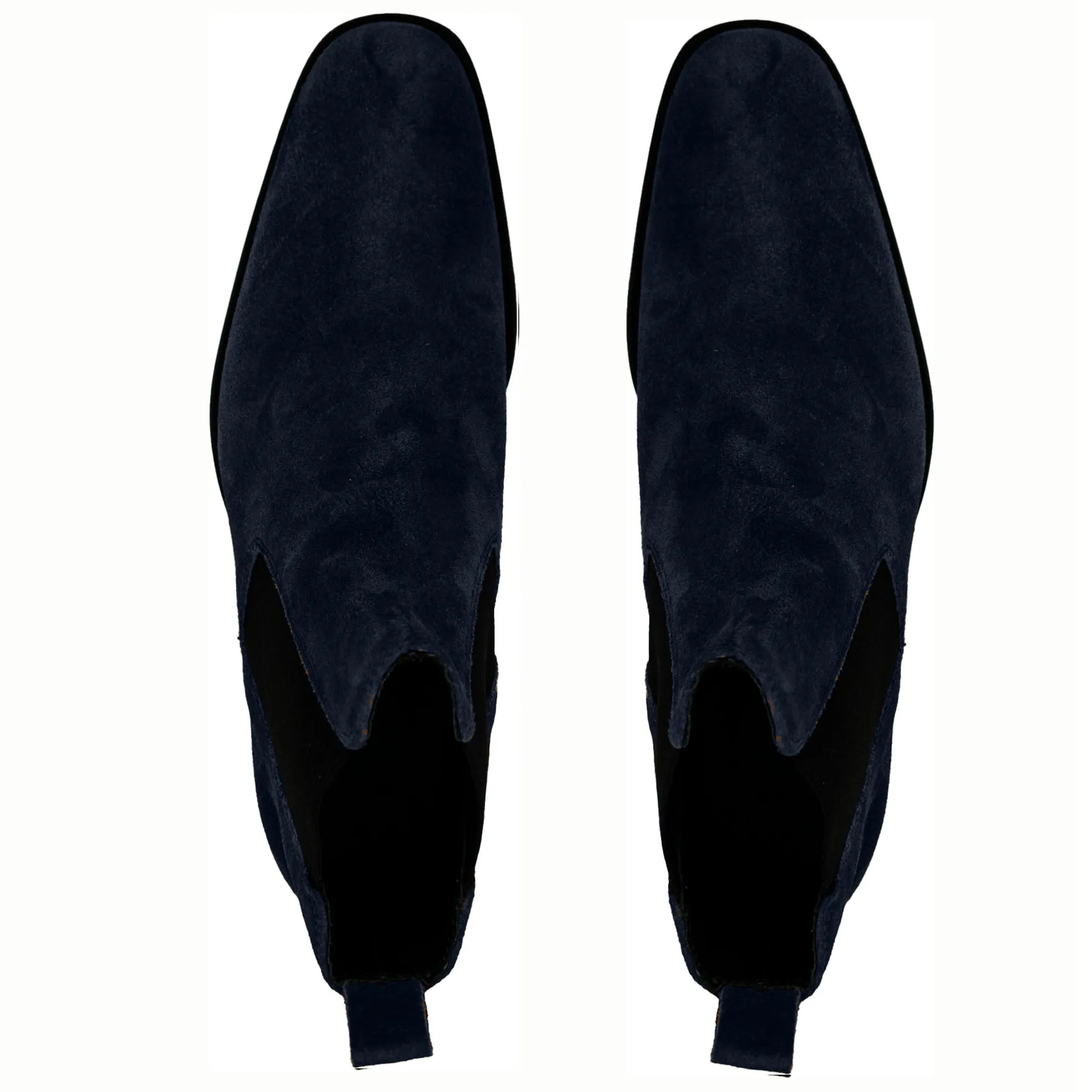 Giovacchini Milano Men's Shoes Blue Suede Leather Chealsea Boots (GVCN1006)