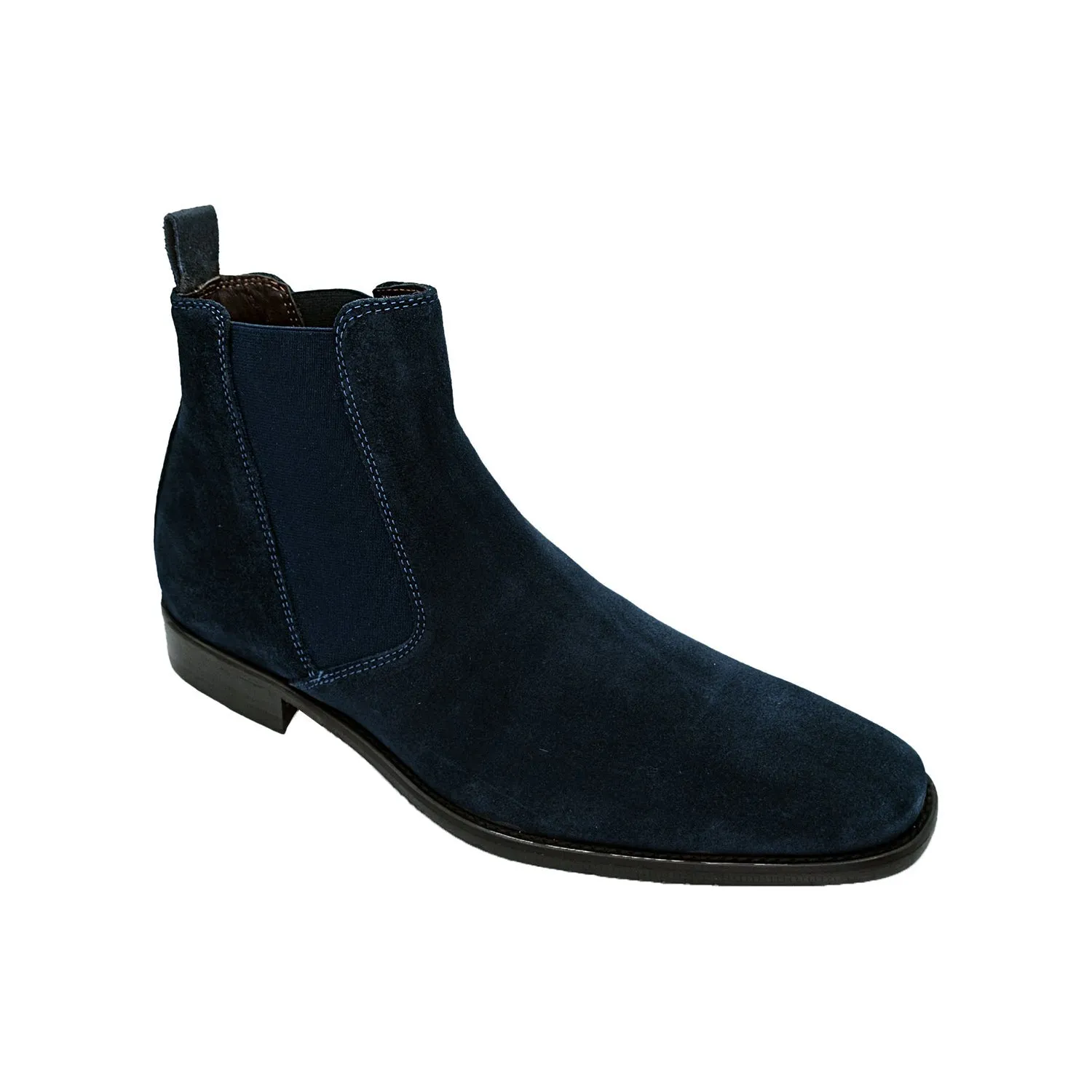 Giovacchini Milano Men's Shoes Blue Suede Leather Chealsea Boots (GVCN1006)