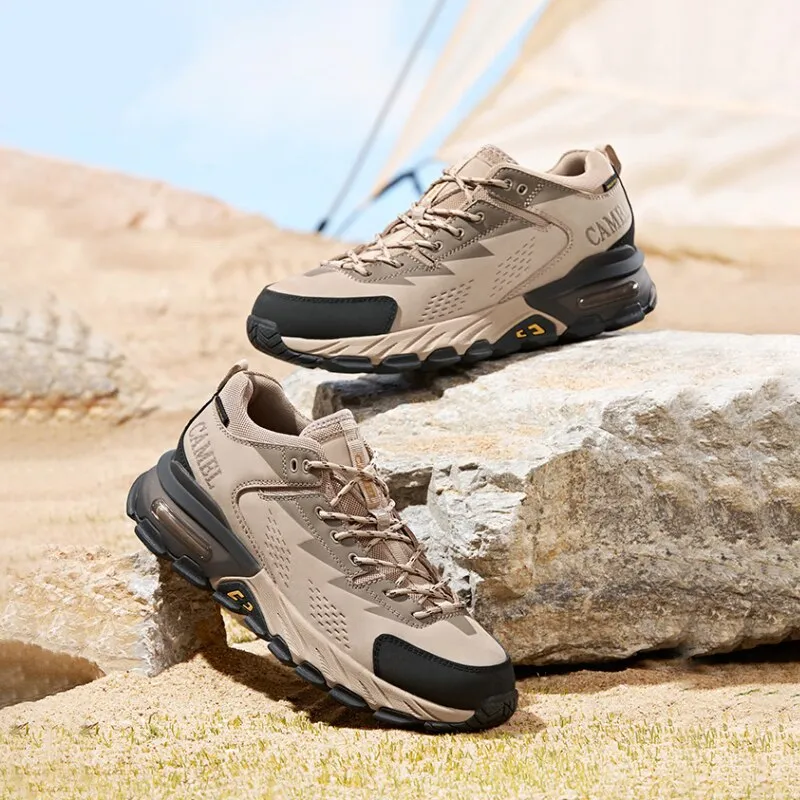 Golden breathable hiking shoes men's running shoes wear-resistant winter