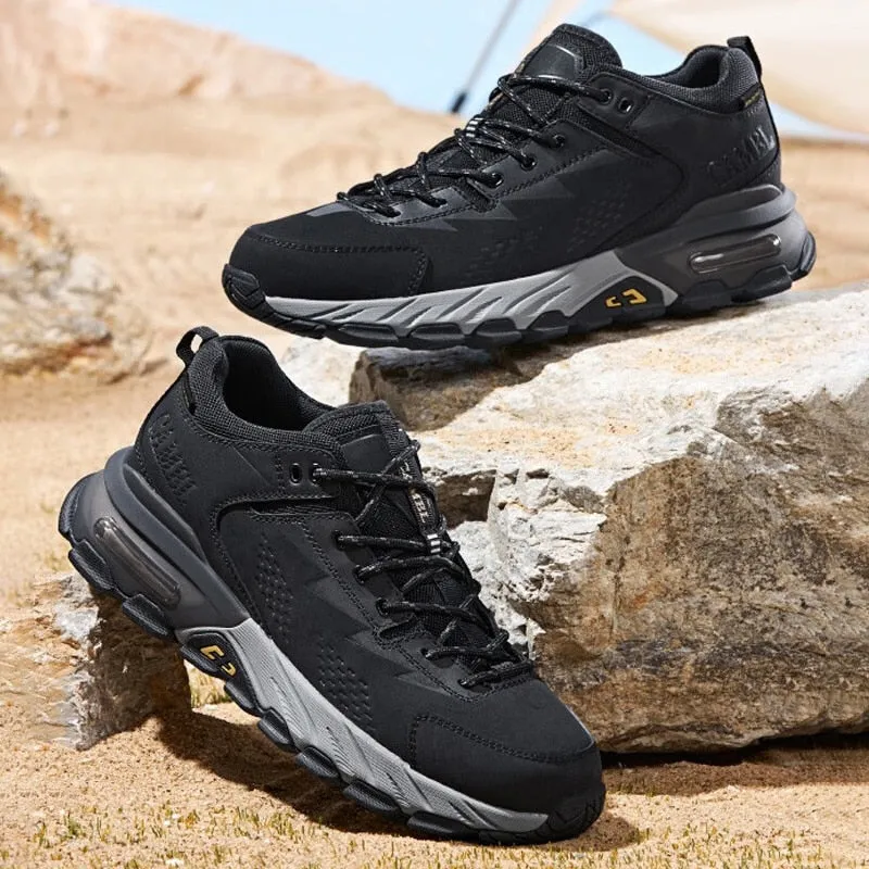 Golden breathable hiking shoes men's running shoes wear-resistant winter