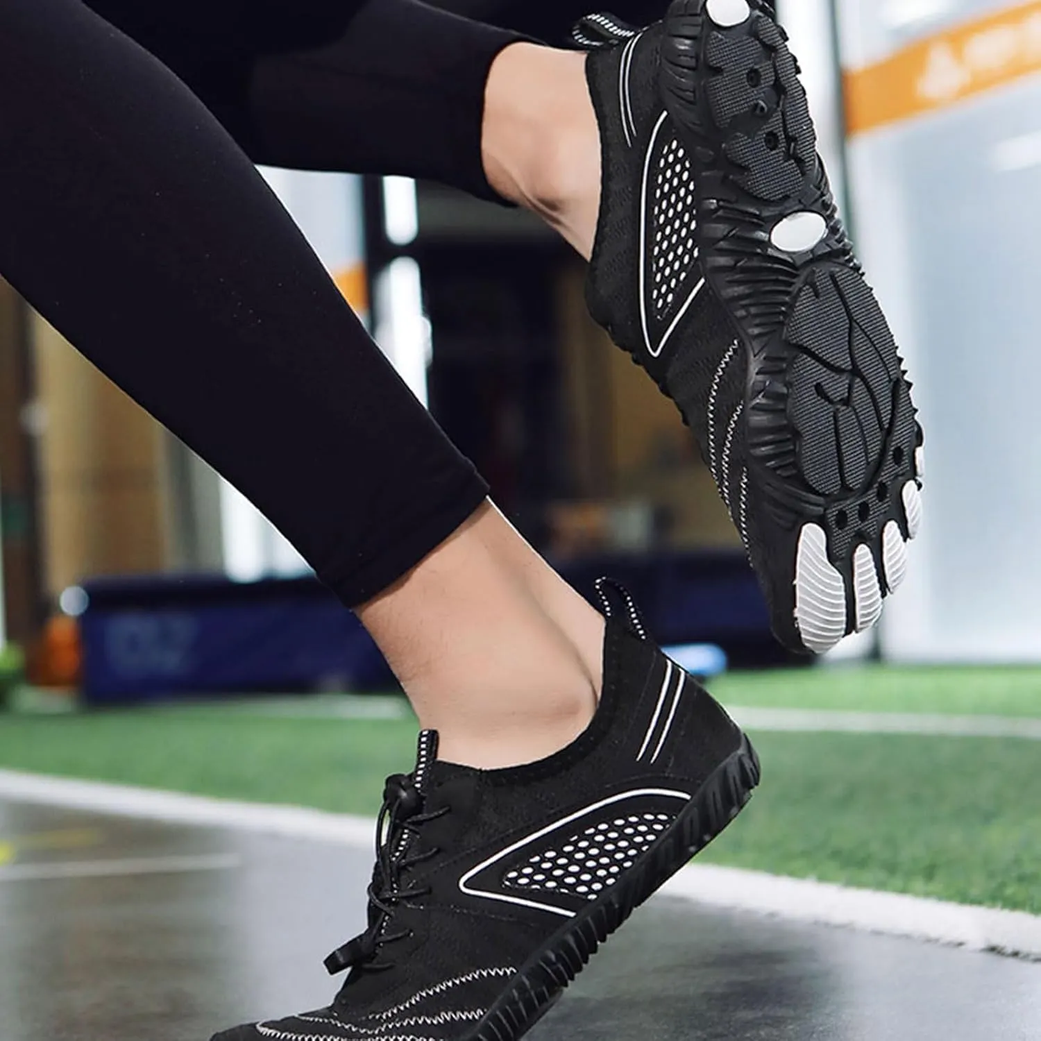 Grounded Footwear for Women Men Wide Toe Box Sneakers Dry Athletic Running Sports Walking Spring Summer Beach Wear Unisex Sneaker Waterproof Hiking Shoe Non Slip Barefoot Shoes Quick Hike