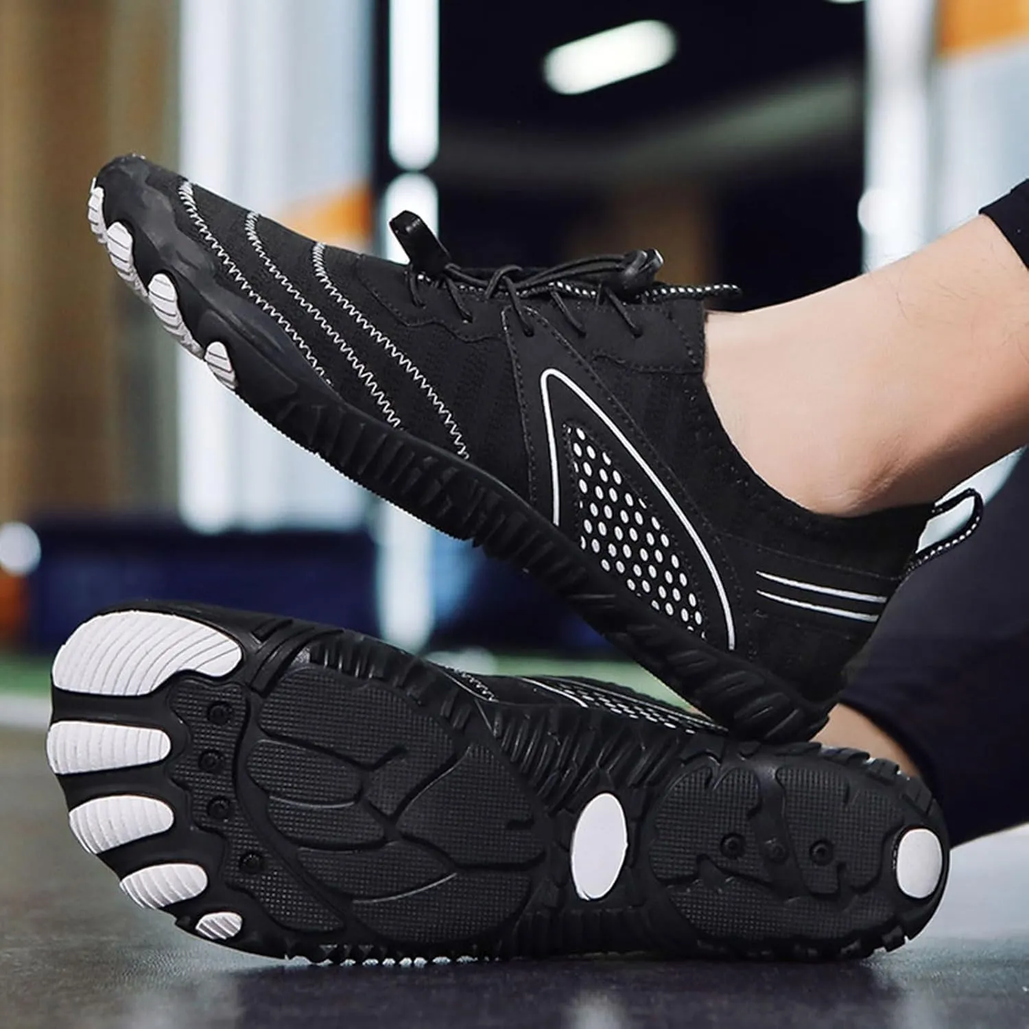 Grounded Footwear for Women Men Wide Toe Box Sneakers Dry Athletic Running Sports Walking Spring Summer Beach Wear Unisex Sneaker Waterproof Hiking Shoe Non Slip Barefoot Shoes Quick Hike