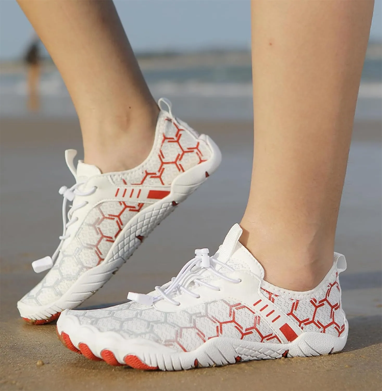 Grounding Shoes for Women Men Non-Slip Quick Dry Barefoot Shoes Unisex Wide Toe Athletic Outdoor Hiking Footwear Lightweight Beach Swim Aqua Pool Sneaker