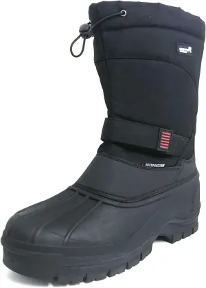 Harbin Men's Winter Snow Boots Heavy Duty Water Resistant Insulated Work Shoes (6.5 D(M) US, Black-HB)