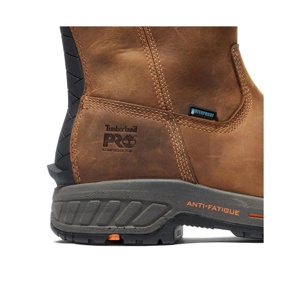 Helix HD Composite-Toe Waterproof Pull-On Work Boot Brown