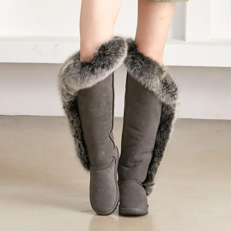 High Knee Fur Snow Boots