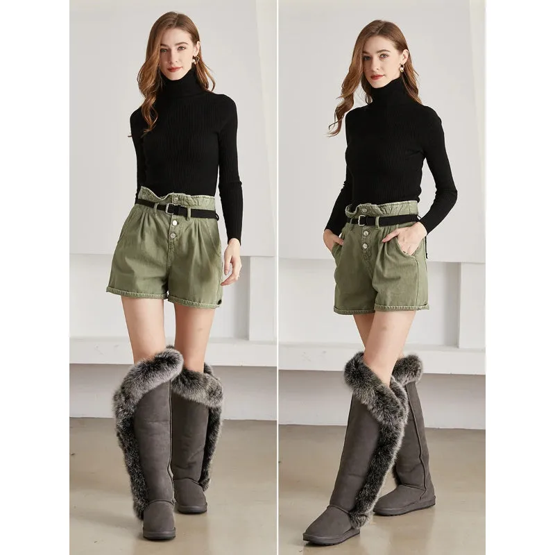 High Knee Fur Snow Boots